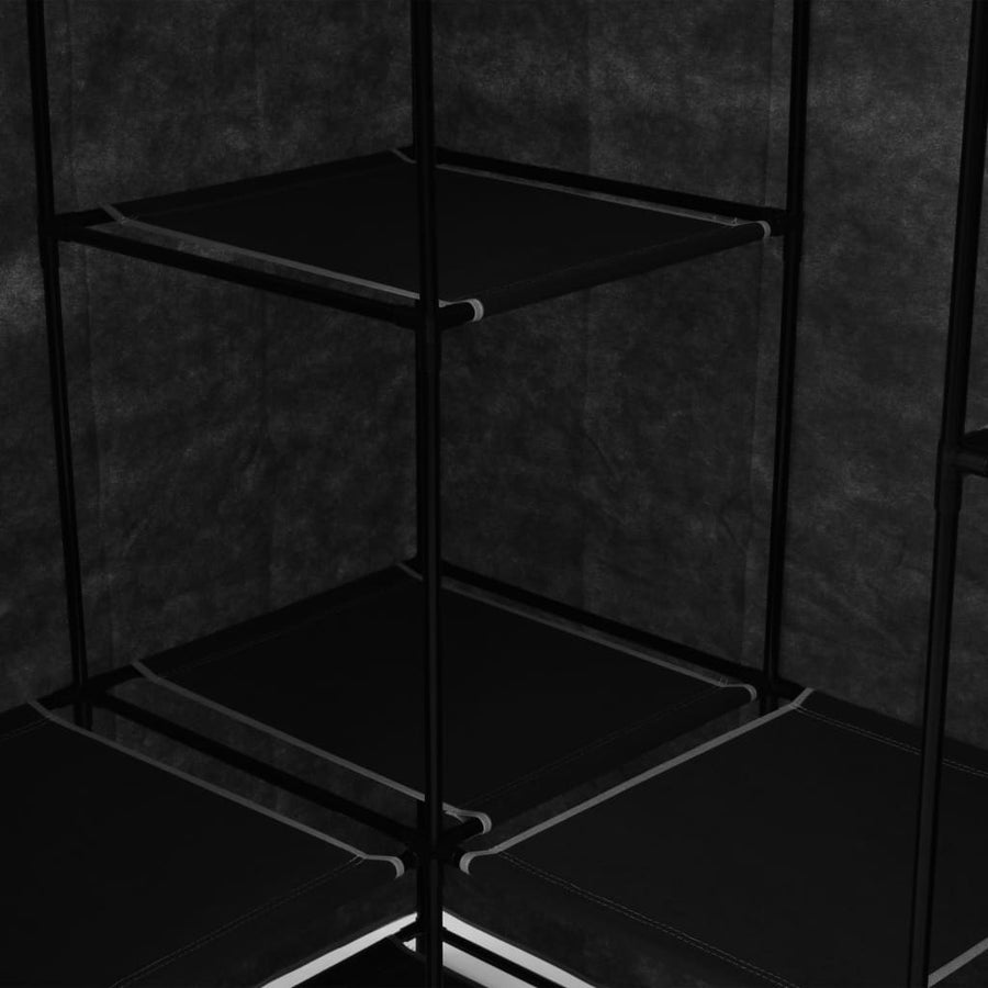 Hoekkledingkast 30X87X69 Cm Zwart