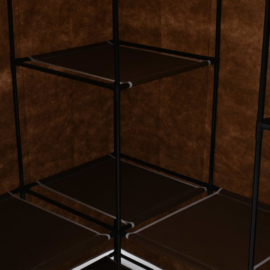 Hoekkledingkast 30X87X69 Cm Bruin