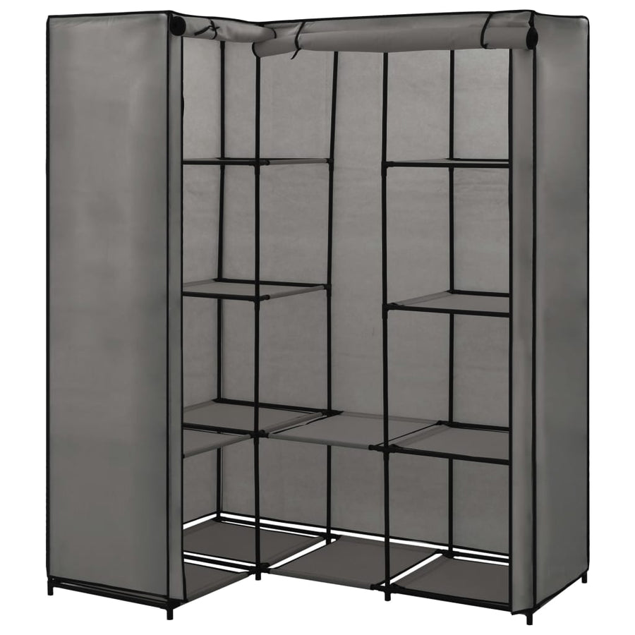 Hoekkledingkast 30X87X69 Cm Grijs