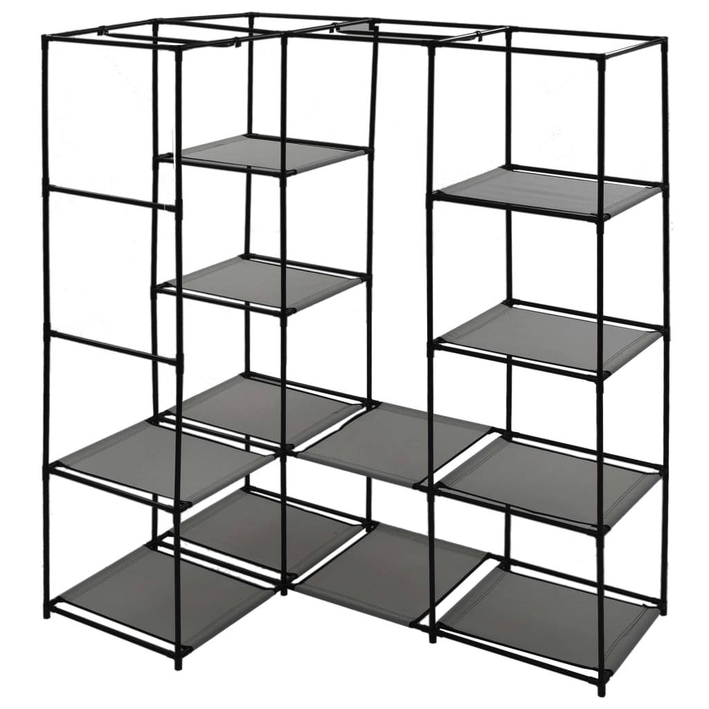 Hoekkledingkast 30X87X69 Cm Grijs