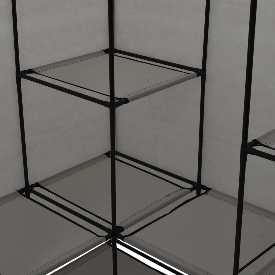 Hoekkledingkast 30X87X69 Cm Grijs
