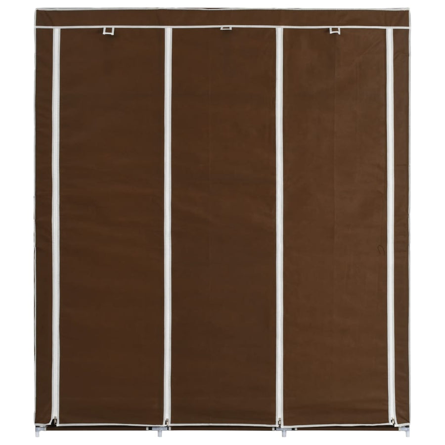 Kledingkast Met Vakken En Stangen 50X45X75 Cm Stof Bruin