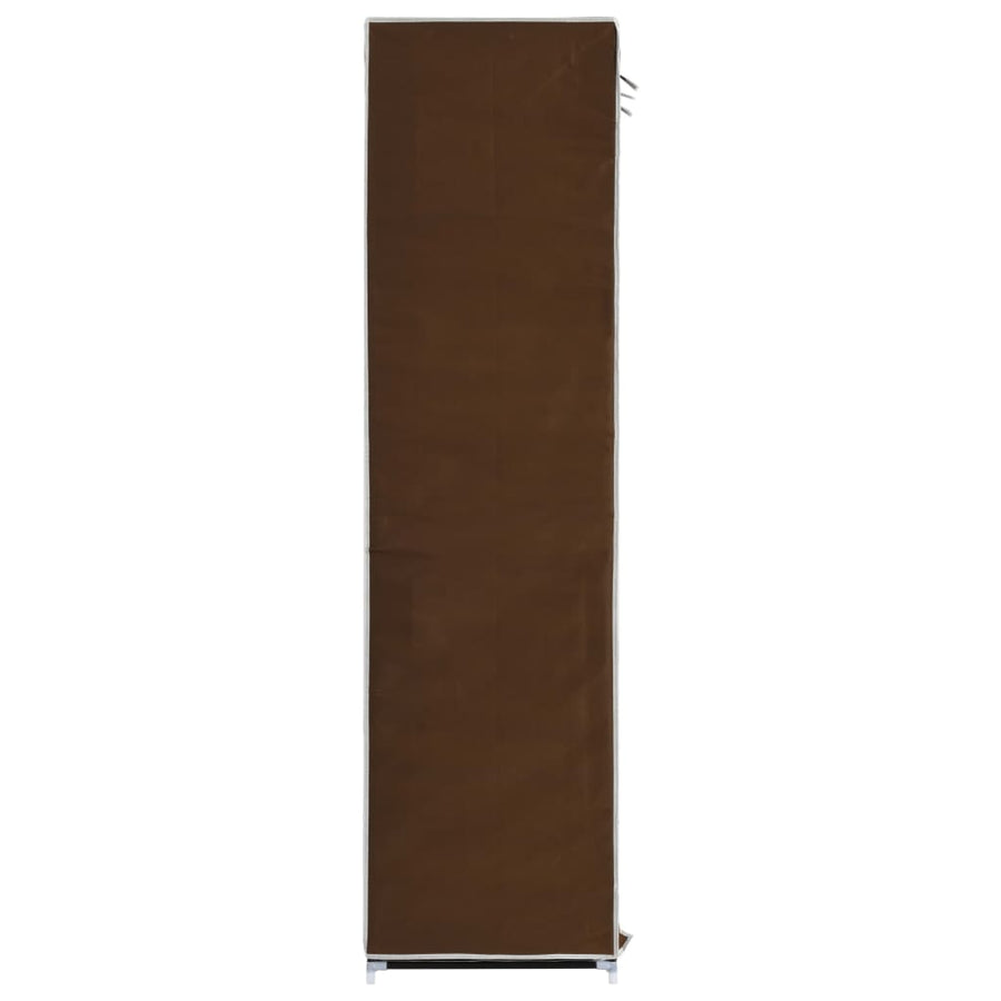 Kledingkast Met Vakken En Stangen 50X45X75 Cm Stof Bruin