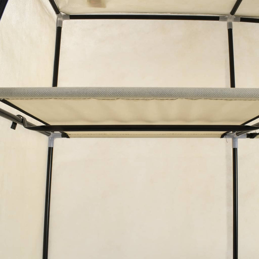 Kledingkast Met Vakken En Stangen 50X45X75 Cm Stof Crème