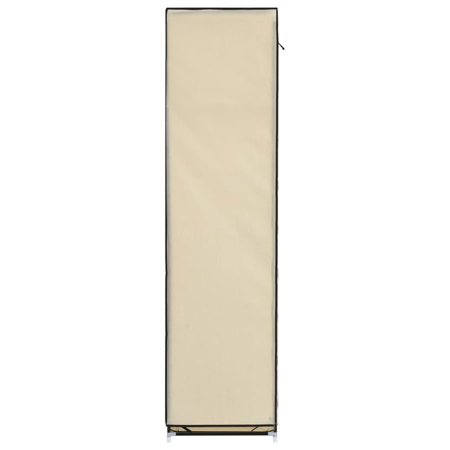 Kledingkast Met Vakken En Stangen 50X45X75 Cm Stof Crème
