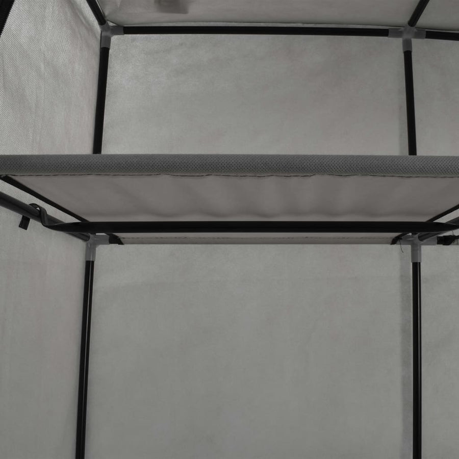 Kledingkast Met Vakken En Stangen 50X45X75 Cm Stof Grijs