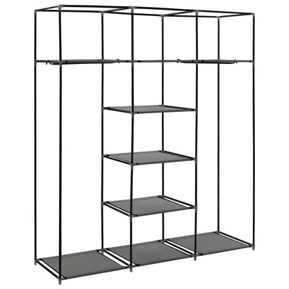 Kledingkast Met Vakken En Stangen 50X45X75 Cm Stof Grijs