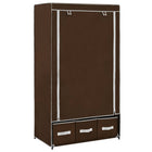 Wardrobe 87x49x159 cm fabric brown