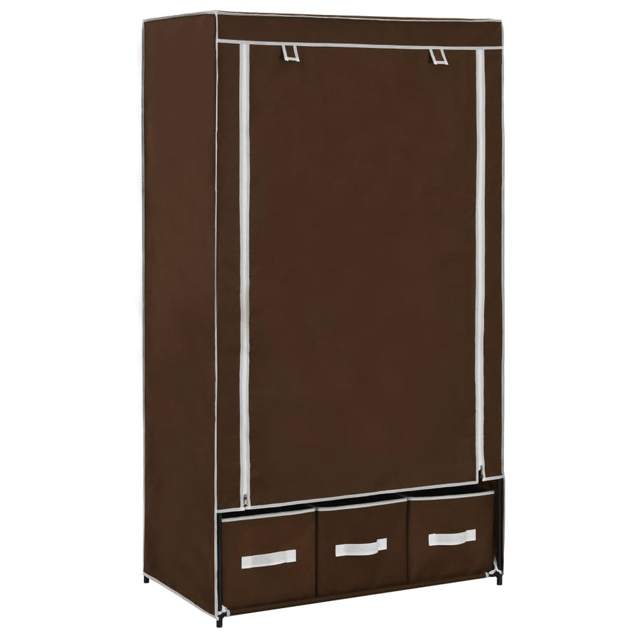 Kledingkast 87X49X59 Cm Stof Bruin