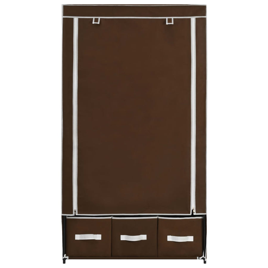 Kledingkast 87X49X59 Cm Stof Bruin
