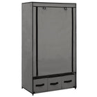 Wardrobe 87x49x159 cm fabric grey