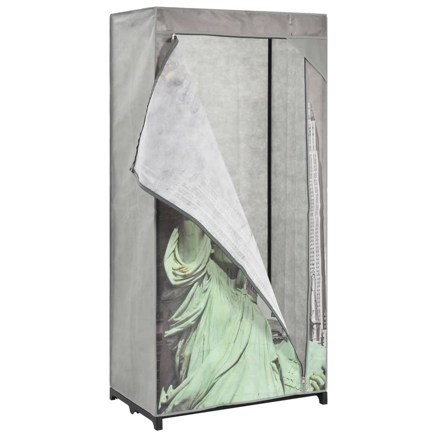 Kledingkast New York 75x45x160 cm stof