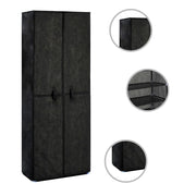 Schoenenkast 60x30x166 cm stof zwart