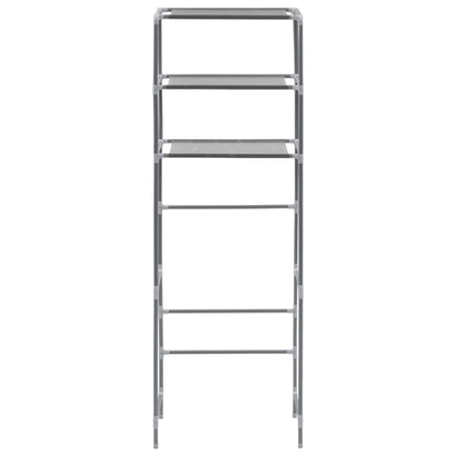 Opbergrek Voor Boven Toilet 3-Laags Kleurig 53 x 28 x 169 cm Zilver