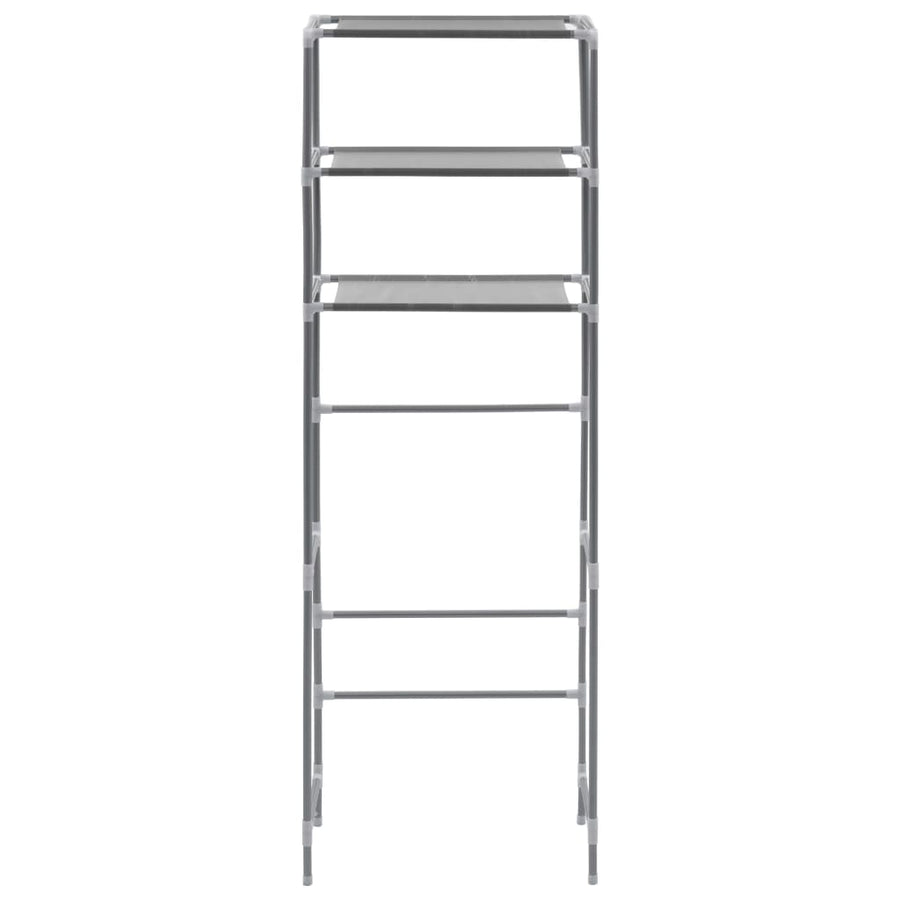 Opbergrek Voor Boven Toilet 3-Laags Kleurig 53 x 28 x 169 cm Zilver