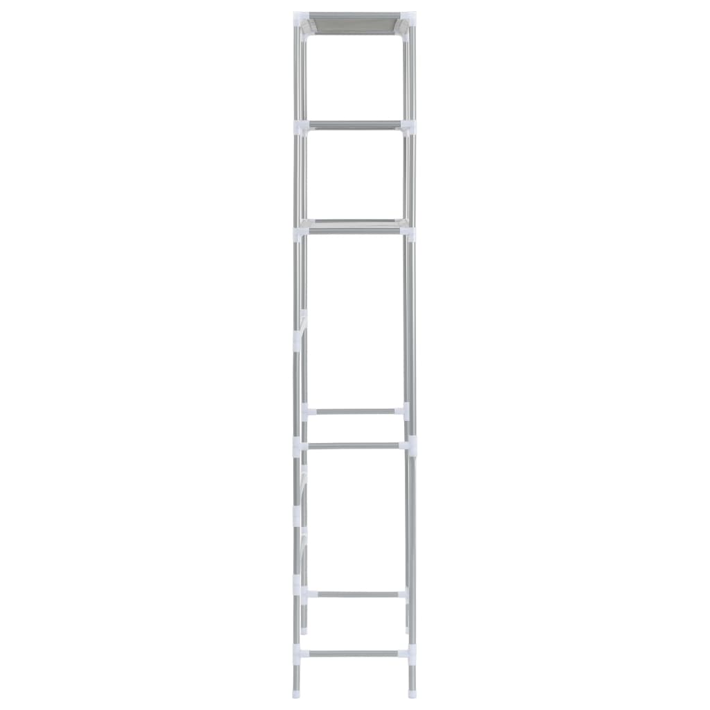 Opbergrek Voor Boven Toilet 3-Laags Kleurig 53 x 28 x 169 cm Zilver