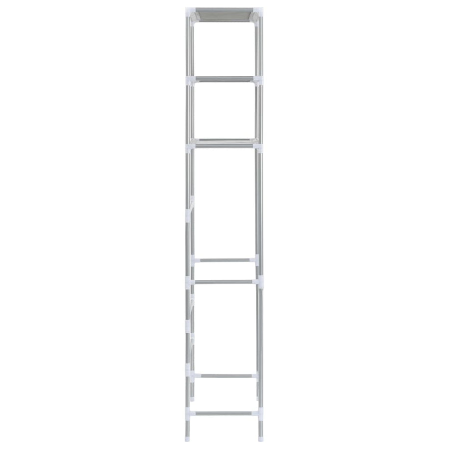 Opbergrek Voor Boven Toilet 3-Laags Kleurig 53 x 28 x 169 cm Zilver