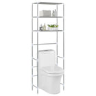 Opbergrek toilet 53x28x169 cm zilver roestvrij staal