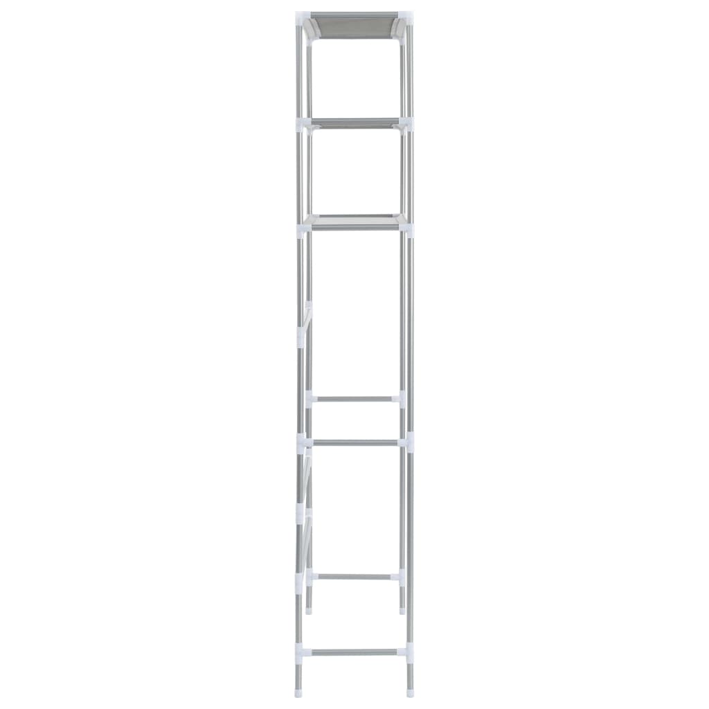 Opbergrek voor boven wasmachine 3-laags 69x28x169 cm zilver