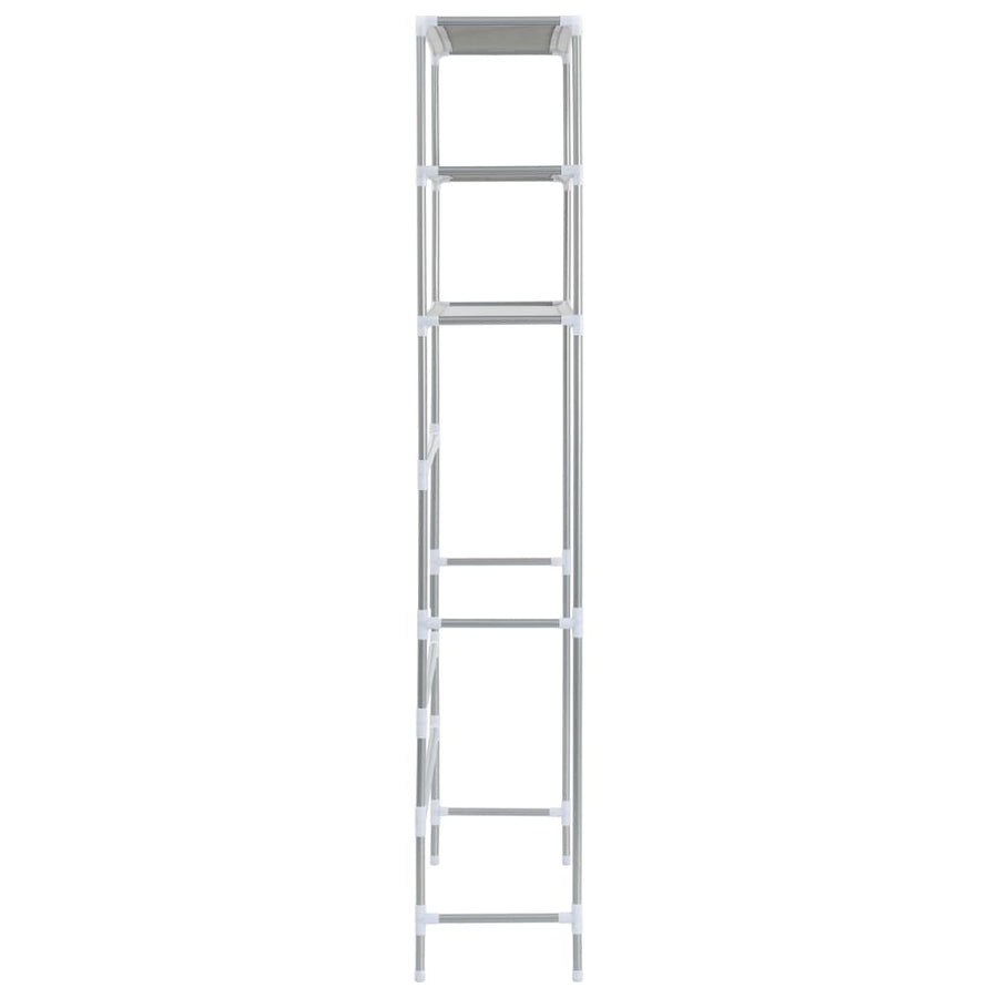 Opbergrek voor boven wasmachine 3-laags 69x28x169 cm zilver