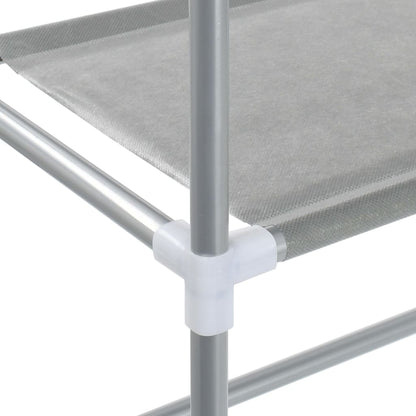 Opbergrek voor boven wasmachine 3-laags 69x28x169 cm zilver