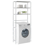 Opbergrek wasmachine 3-laags 69x28x169 cm zilver