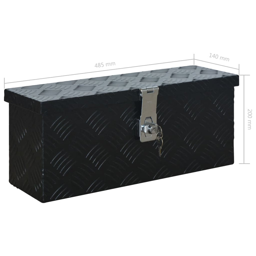 Aluminium Kist 485X140X200 Mm Zwart