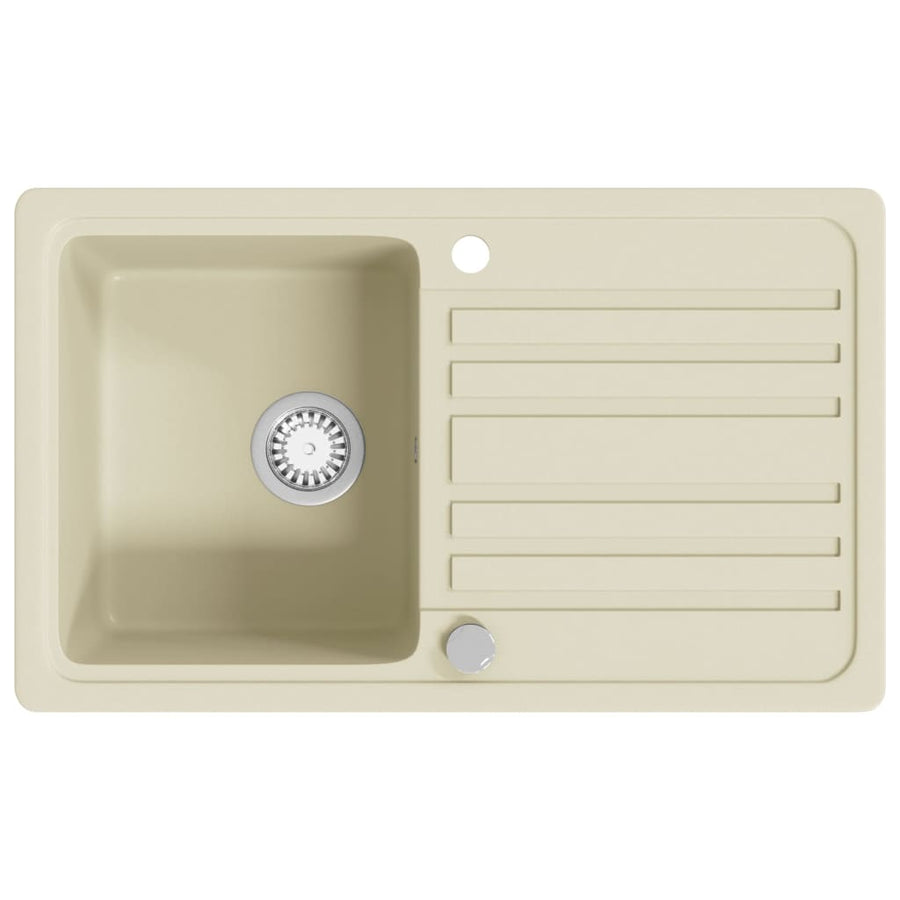 Gootsteen enkele bak graniet beige Beige