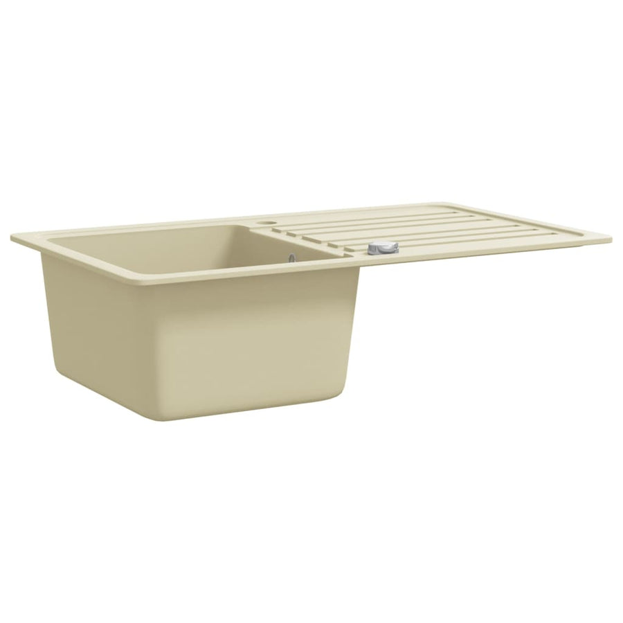 Gootsteen enkele bak graniet beige Beige