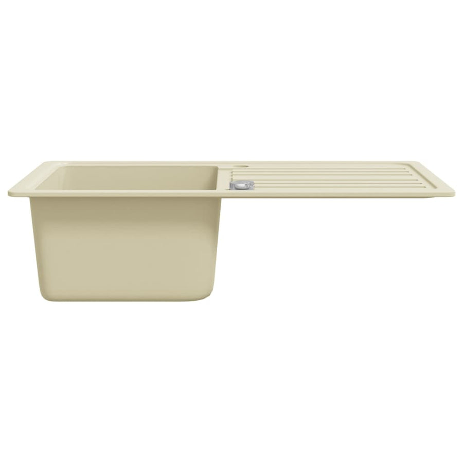 Gootsteen enkele bak graniet beige Beige