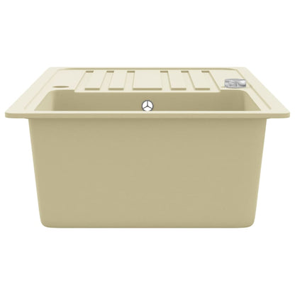Gootsteen enkele bak graniet beige Beige