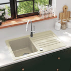 Gootsteen enkele bak graniet beige Beige