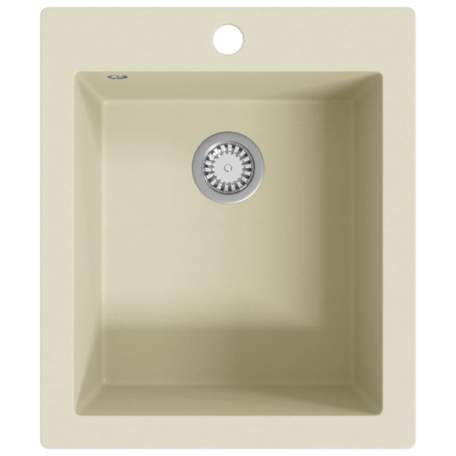 Gootsteen enkele bak graniet beige Beige