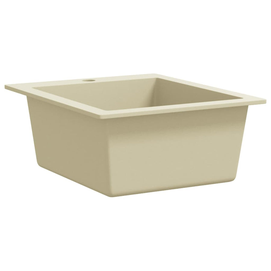 Gootsteen enkele bak graniet beige Beige