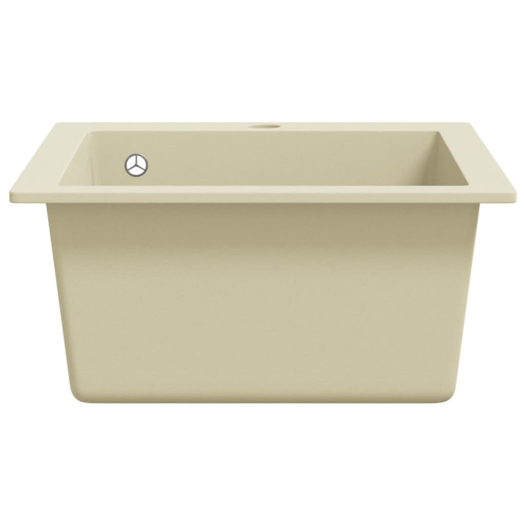 Gootsteen enkele bak graniet beige Beige