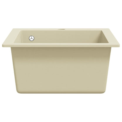 Gootsteen enkele bak graniet beige Beige
