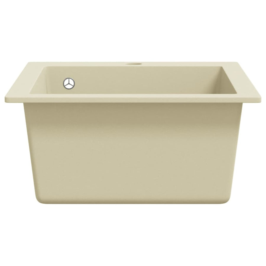 Gootsteen enkele bak graniet beige Beige