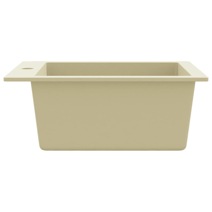 Gootsteen enkele bak graniet beige Beige