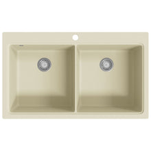 Gootsteen dubbele bakken graniet beige Beige