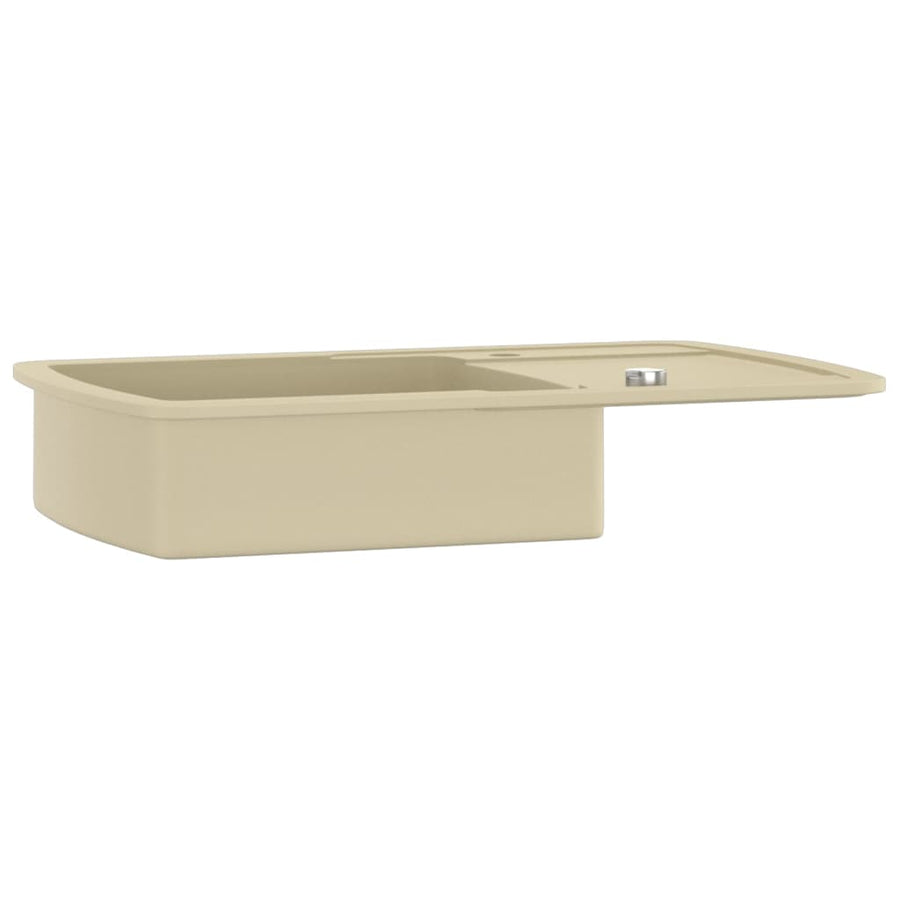 Gootsteen enkele bak graniet beige Beige