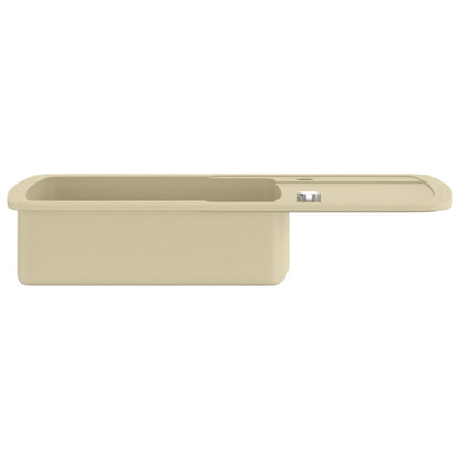 Gootsteen enkele bak graniet beige Beige