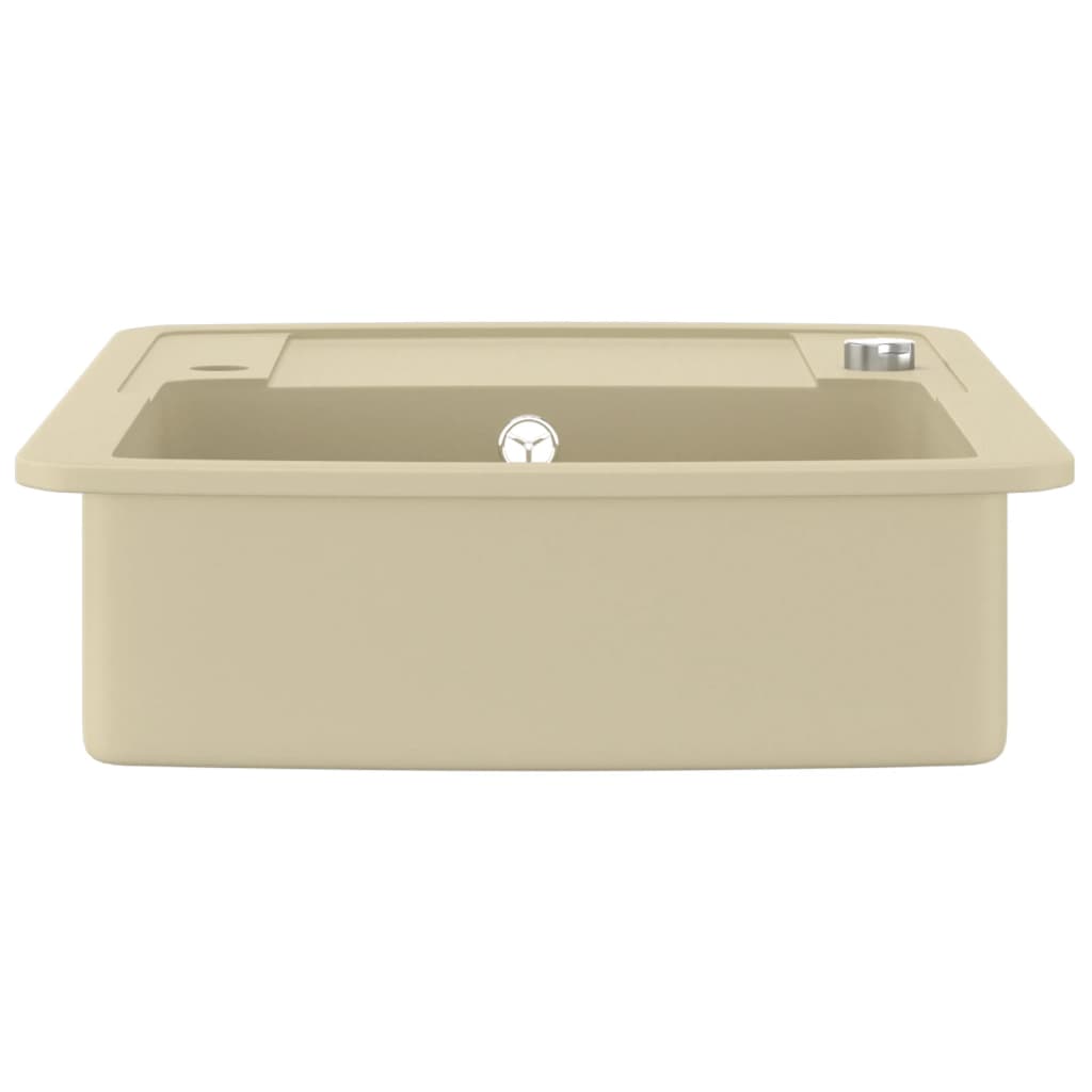 Gootsteen enkele bak graniet beige Beige