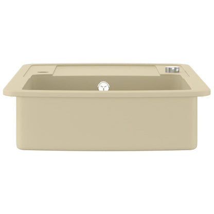 Gootsteen enkele bak graniet beige Beige