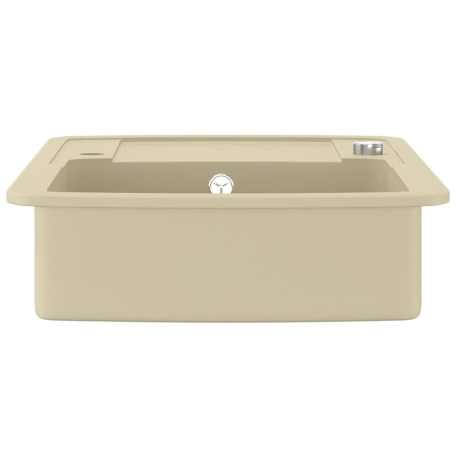 Gootsteen enkele bak graniet beige Beige