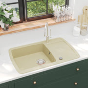 Gootsteen enkele bak graniet 78x50 cm beige