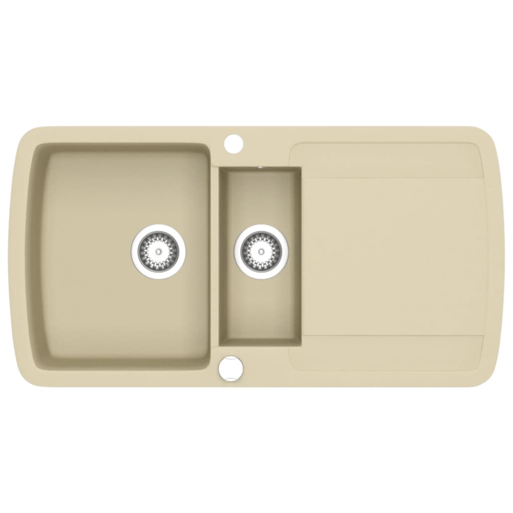 Gootsteen Dubbele Bakken Graniet Beige