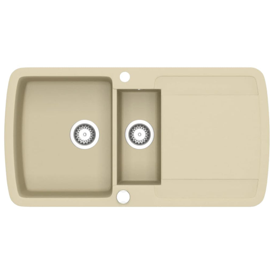 Gootsteen Dubbele Bakken Graniet Beige