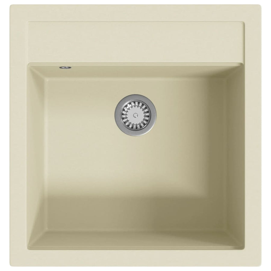 Gootsteen enkele bak graniet beige Beige