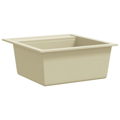 Gootsteen enkele bak graniet beige Beige