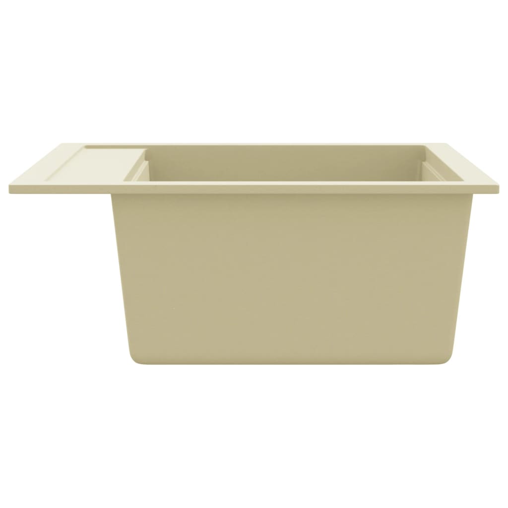 Gootsteen enkele bak graniet beige Beige